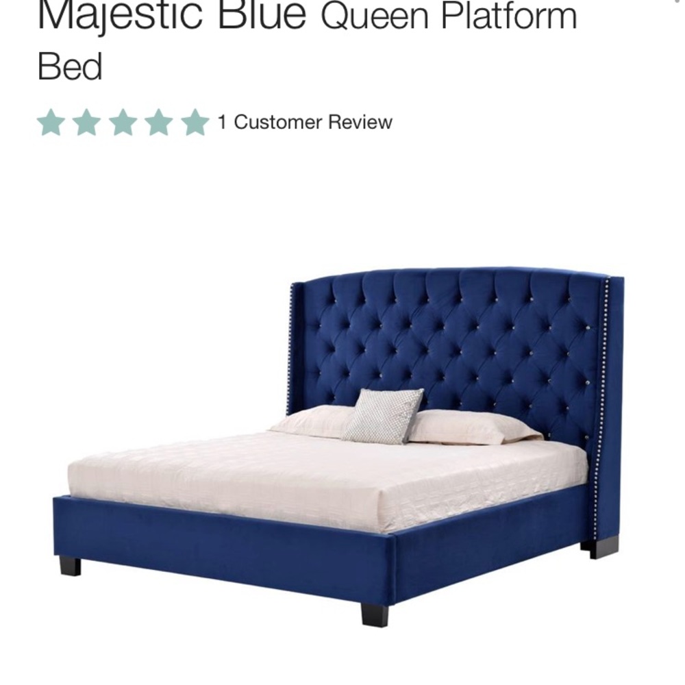 Majestic Blue Queen Platform Bed